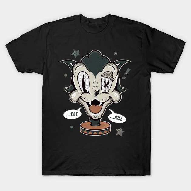 Creepy Cat T-Shirt by laserblazt